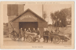 49 // SEICHES SUR LOIR   Les Tanneries Angevines, Service Incendie   ANIMEE    POMPIERS  ** - Seiches Sur Le Loir