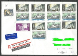 SCHWEDEN Sweden Sverige 2013 Registered Air Mail Cover To Estland Estonia Estonie - Storia Postale