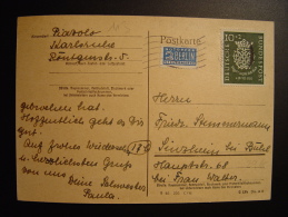 ALLEMAGNE BUND 1950 No. 121 + 2 PF NOTOPFER BERLIN STEUERMARKE KARLSRUHE Nach Sinzheim - Brieven En Documenten