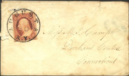 USA - AMERICA -  Sc. 10 - AUGUSTS  N.Y. To  CONNICH...  - 1851/57 - Covers & Documents