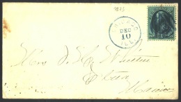 USA - AMERICA -  Sc. 136 Green P.  - CHICAGO Ill. To  ... ...  - Blue Cancell. - With Content - 1873 - Cartas & Documentos