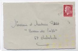 Lettre 1970-- CHABRELOCHE -OBLITERATION RARE- CODE BARRES JAUNE ? -AB3 - Storia Postale