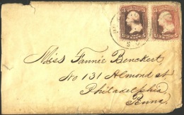 USA - AMERICA -  Sc.64/65 ???  - POR ... To PHILADELPHIA - Sept.24. 1864 - Lettres & Documents