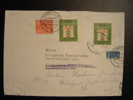 ALLEMAGNE BUND 1953 MI NR. 171 (2x) + NOTOPFER  FRANKFURT Nach SINZHEIM BÜHL - Cartas & Documentos