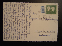 ALLEMAGNE BUND 1954 MI NR. 197  EHRLICH + BEHRING PRIX NOBEL PFORZHEIM SCHMUCK UHREN   Nach SINZHEIM - Storia Postale