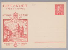 Schweden Bildpostkarte 1929 Mi# P54 Ungebraucht Domkyrkan Lund - Enteros Postales