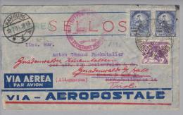 Brasilien 1934-07-05 Flugpost über München Nach Hamburg Weitergeleitet Nach Halle Tirol - Cartas & Documentos