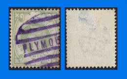 GB 1887-0005, SG211 QV 1s Dull Green Plymouth Purple Cancel, Used - Used Stamps
