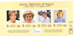 British Indian Ocean Territority BIOT 1998 Princess Diana S/S MNH - Brits Indische Oceaanterritorium