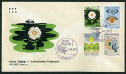 Turkey 1980 Environment Protection Mi 2513-2516 FDC - FDC