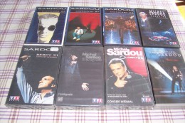 MICHEL SARDOU  °°°°  COLLECTION DE 8 K7 VIDEOS - Collections & Sets