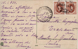 ALESSANDRIA (Egitto)  /  MONTE SAN GIULIANO (Italia) - Card _ Cartolina 1925  -  Viaggiata - Briefe U. Dokumente