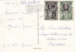 ROMA  /  PALERMO - Card _ Cartolina  -  Poste Vaticane Lire 5 + 10 - Cartas & Documentos