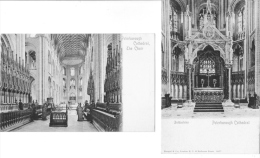 Peterborough Cathedral  -   2 Postcards - Autres & Non Classés