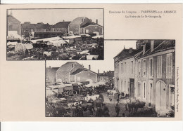 VARENNES-SUR-AMANCE (Haute-Marne) Foire De La Saint-Gengoulp - 2 VUES -VACHE-ROULOTTE-MARCHE- - Altri & Non Classificati