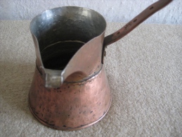 Hand Hammered Copper Coffee Pot, Cezve, Ibrik Decoration Handmade - Cobre