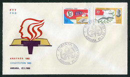 Turkey 1983 Constitution | Ballot Box, Open Book, Scale Mi 2627-2628 FDC - FDC