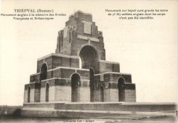 (379M) Very Old Postcard / Carte Très Ancienne - France - Thiepval - UK Soldiers Monument - Oorlogsmonumenten