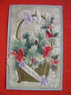 CHRISTMAS WISHES,RELIEF POSTCARD - Other & Unclassified