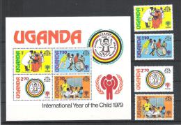 Uganda 1979 Mi# 203-06 Bl. 16 ** MNH Jahr Des Kindes Year Of Child - Ouganda (1962-...)