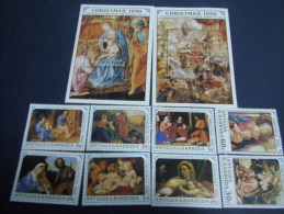 Antigua Barbuda-Art Christmas Painting-1990-complete Set - Other & Unclassified