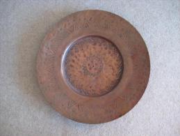 Hand Hammered Copper Plate Decoration Handmade Wall Hanging - Cuivres