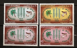 Koweit Kuwait 1963 N° 184 / 7 ** Campagne Mondiale Contre La Faim, Agriculture, FAO, Céréales, Blé, Mouton, Vache - Koeweit