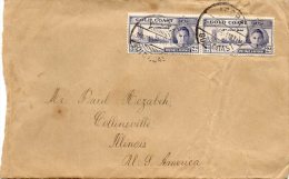 Accra Gold Coast 1946 Cover Mailed To USA With Small Photos - Goudkust (...-1957)