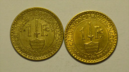 Monaco SET 1 Franc 1924 + 1926 HIGH GRADE - 1922-1949 Louis II.