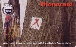 Télécarte à Puce Swaziland - Santé Médecine - Lutte Contre Le SIDA - FIGHT AGAINST AIDS Africa Phonecard - 76 - Swaziland