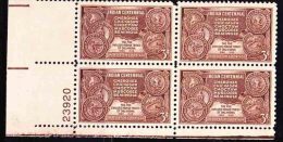 USA - 1948 - Indian Centennial Issue - Control Block - Plate 23920 - Unused Stamps