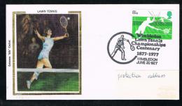 TENNIS - GB - Wimbledeon Centenary 1877- 1977- Handstamp On Lettre - Onderzoekers