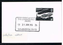 TENNIS - GB - Wimbledeon Championships- 1976- Handstamp On Lettre - Explorers