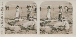 France,Mer, Enfants, Enfants A La Mer Nr.81-3656 - Stereoscopi