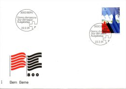 SUISSE. N°1366 Sur Enveloppe 1er Jour (FDC) De 1991. Montagnes Bernoises. - Montagne