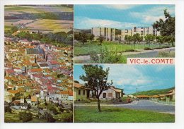 REF 129 : CPSM 63 VIC LE COMTE Multivues - Vic Le Comte