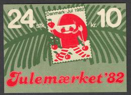 Denmark Christmas Seal Booklet 1982 Containing 24 Mint Seals !! (3 Scans) - Carnets