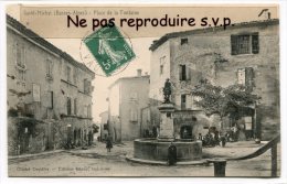 - Saint-Michel - ( Basses- Alpes), Place De La Fontaine, Super Animation, écrite, Très Très Bon état, Scans. - Otros & Sin Clasificación