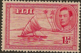 FIJI 1938 1 1/2d No Man In Canoe SG 251 HM YY427 - Fidschi-Inseln (...-1970)