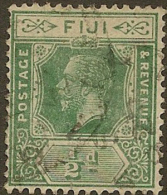 FIJI 1922 1/2d Green KGV SG 229 U YY364 - Fidschi-Inseln (...-1970)
