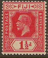 FIJI 1922 1 1/2d Scarlet KGV SG 232 HM YY342 - Fidji (...-1970)