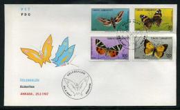 TURKEY 1987 FDC - Butterflies, Michel #2769-72; ISFILA #3163-66; Scott #2371-74. - FDC