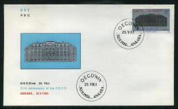 TURKEY 1986 FDC - 25th Anniversary Of The OECD, Michel #2754; ISFILA #3148; Scott #2357. - FDC