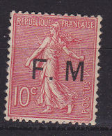 FRANCE N° FM 4 SANS POINT APRES LE M NEUF SANS CHARNIERE - Timbres De Franchise Militaire