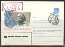 RUSSIA USSR Stamped Stationery Special Cancellation USSR Se SPEC 91-043-2 Space TSIOLKOVSKY - Lokal Und Privat