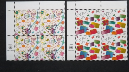 UNO-New York 881/2 Sc 809/0 Yt 865/6 Eckrandviererblock EVB ´A´, **/MNH, 50 J. UNPA, (auch EVB ,B,C,D´ Möglich) - Neufs