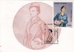 NURSES SAVING LIVES, CM, MAXICARD, CARTES MAXIMUM, 1993, ROMANIA - Secourisme