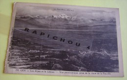 Delcampe - CPA - GEX - LES ALPES ET LE LEMAN - Vue Panoramique Prise De La Route De La Faucille - Gex