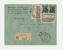 ALGERIE – Dpt. D’Alger « ALGER »LRI  1er Ech. - Tarif « FRANCE Métro » à 50F. (1.7.1 - Cartas & Documentos