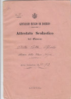 Emilia Romagna-piacenza-bobbio--attestato Scolastico.ginnasio Regio-1891-ottimo Stato 46x31,5-interessante-di 130 Anni - Diploma & School Reports